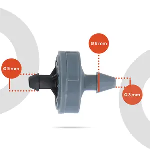 Kroplownik z kompensacją ciśnienia 3/5 mm x 3/5 mm 4 L/h - 10 szt.