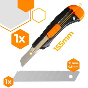 Nóż do tapet Standard z ostrzem segmentowym 18 mm