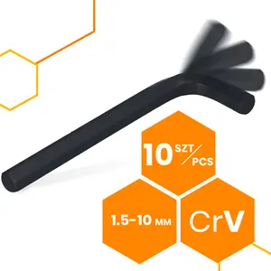 Zestaw kluczy imbusowych HEX 10 szt. (1,5 mm - 10 mm)