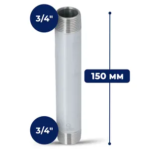 Rura stalowa gwintowana 3/4'' GZ x 3/4'' GZ 150 mm