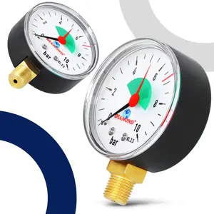 Manometr 50 mm 0 - 10 bar przyłącze 1/4'' boczne