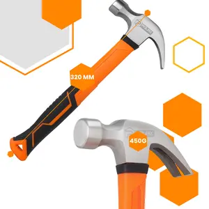 Młotek stolarski z trzonkiem z włókna szklanego 450 g