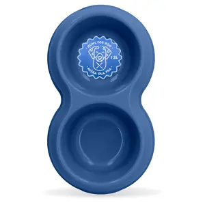 Miska podwójna plastikowa granatowa 1,2