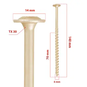 Wkręt konstrukcyjny z łbem podkładkowym i gniazdem TX 6 x 140 50 sztuk