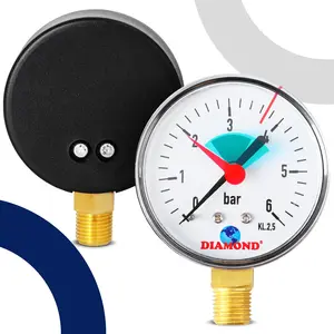 Manometr 63 mm 0 - 6 bar przyłącze 1/4'' boczne