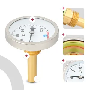 Termometr 63 mm 0 - 120 °C przyłącze 1/2'' tylne
