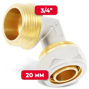 Kolano PEX skręcane 20x3/4'' GZ