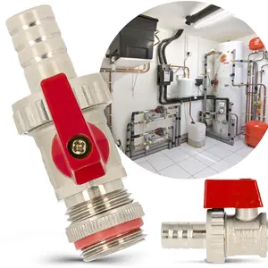 Zawór spustowy z kontrnakrętką 1/2'' czerwony