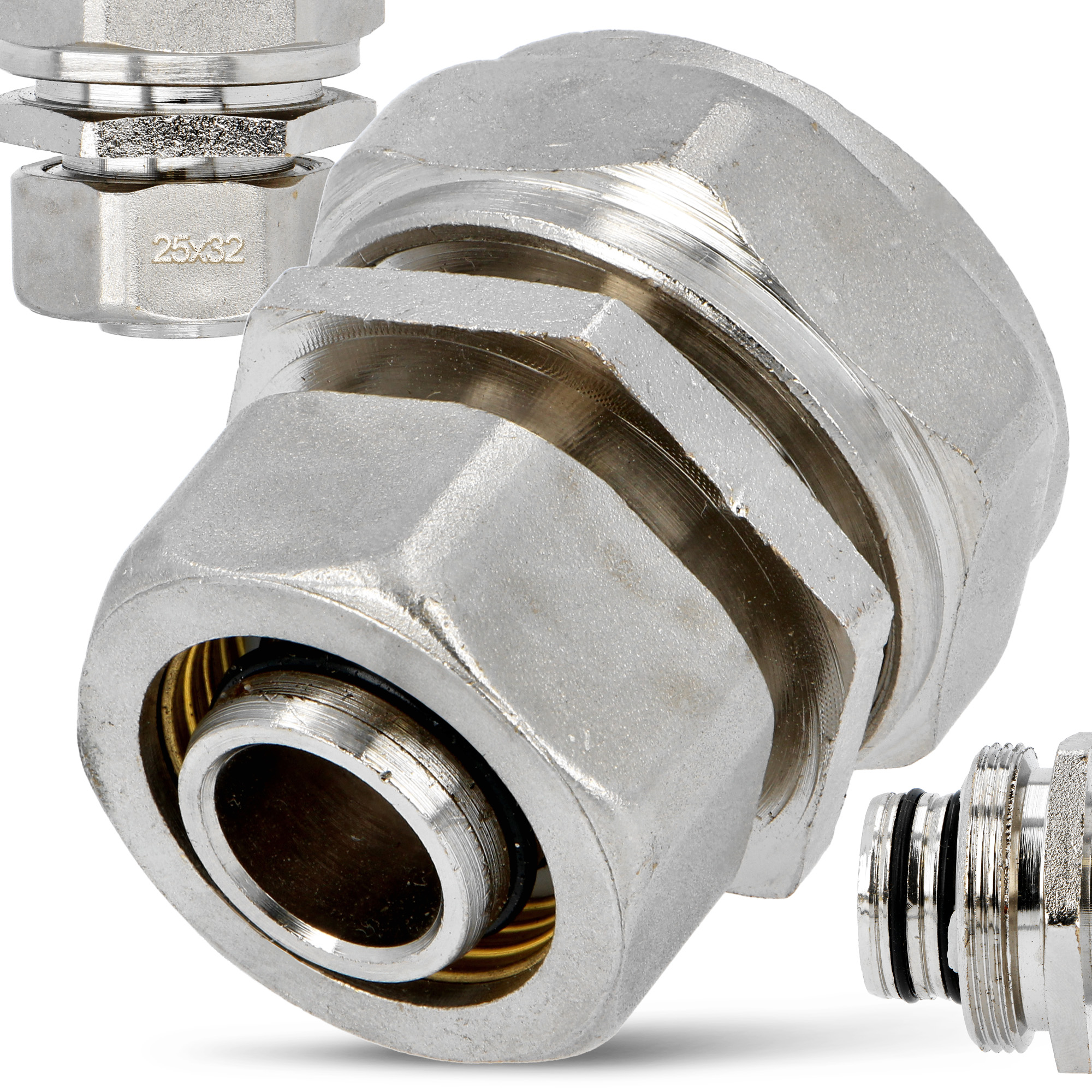 Schraubfitting 25x32 mm Verbundrohr Rohrverbinder PEX-AL-PEX Schraub-Kupplung