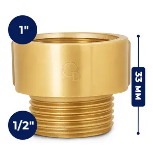 Złączka mosiężna 1'' GW x 1/2'' GZ