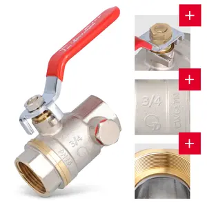 Zawór kulowy z odpowietrznikiem i dławikiem 16 bar 3/4'' GW x 3/4'' GW