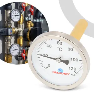 Termometr 63 mm 0 - 120 °C przyłącze 1/2'' tylne