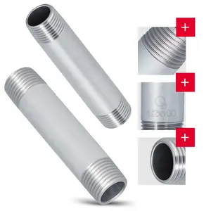 Rura stalowa gwintowana 1/2'' GZ x 1/2'' GZ 100 mm