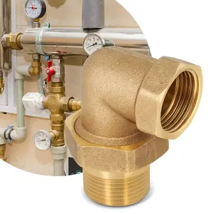 Śrubunek mosiężny kątowy 3/4'' GW x 3/4'' GZ