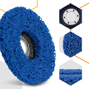 Tarcza ścierna z włókniny 125 mm × 22.23 mm T27 niebieska, średnia twardość