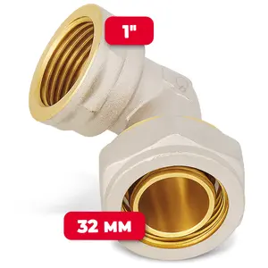Kolano PEX skręcane 32x1'' GW