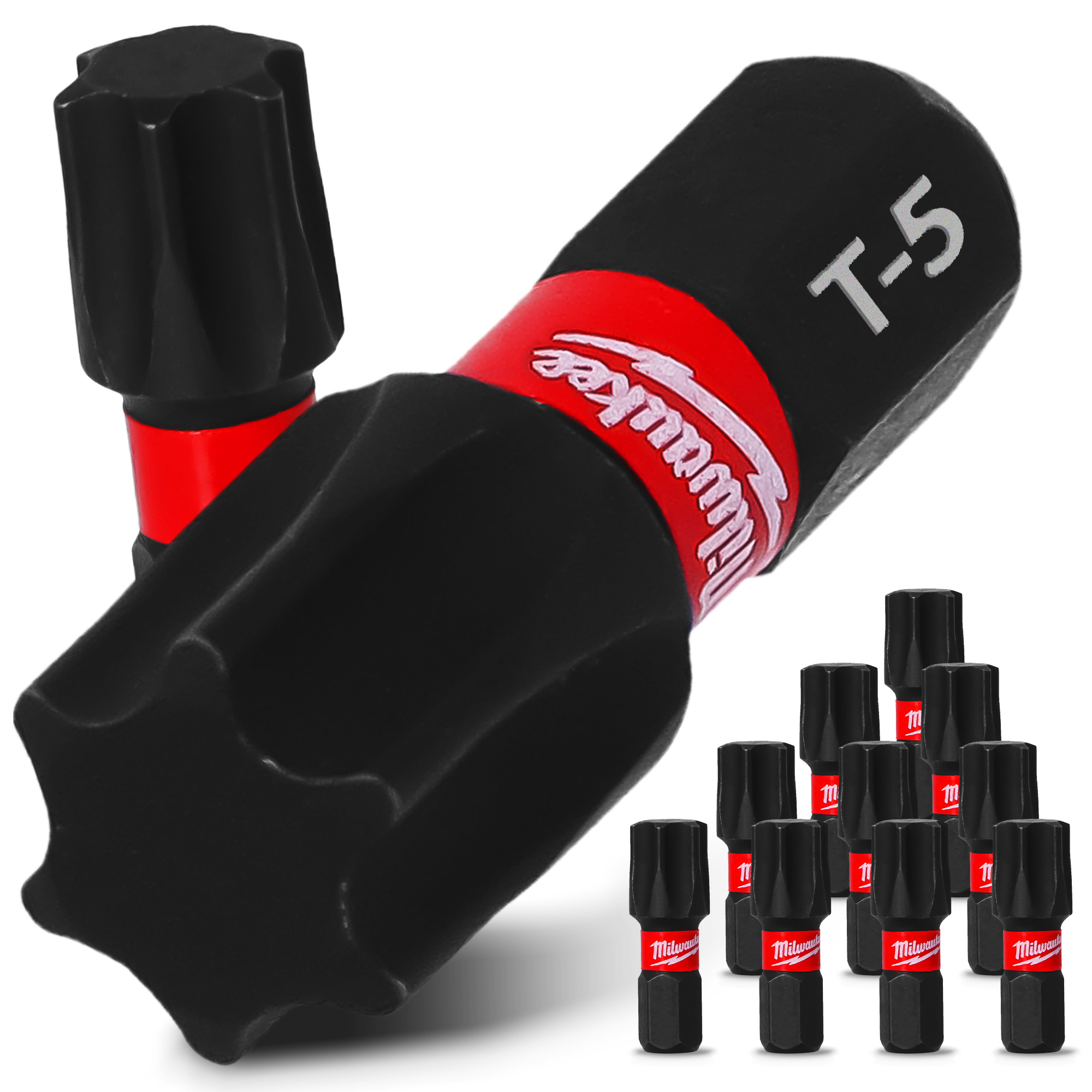10x Magnetisch Bit TX50 25mm Pozidriv Stahl Schraubendreher MILWAUKEE Magne