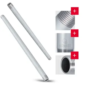 Rura stalowa gwintowana 1/2'' GZ x 1/2'' GZ 400 mm
