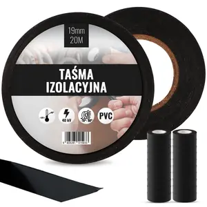 Taśma izolacyjna 19 mm x 20 m czarny 20 szt.