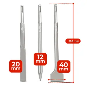 Zestaw dłut SDS-Plus 250 mm 3 szt.