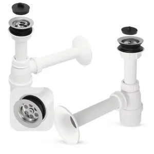 Syfon umywalki 50 mm plastik z metalowym sitkiem