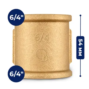Złączka mosiężna 6/4'' GW x 6/4'' GW