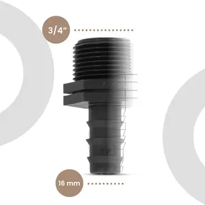 Złączka wciskana PE 16 mm x 3/4'' GZ - 10 szt