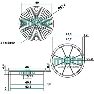 Pokrywa rury karbowanej 425 mm zielona 3 szt.