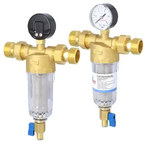 FIltr mechaniczny z płukaniem wstecznym, manometrem i zaworem spustowym DN20 3/4, PN16