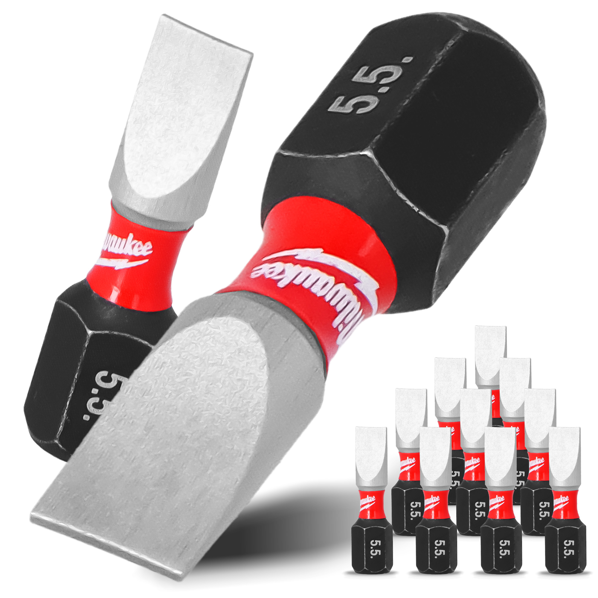 10x Magnetisch Bit SL5 25mm Pozidriv Stahl Schraubendreher MILWAUKEE Magne