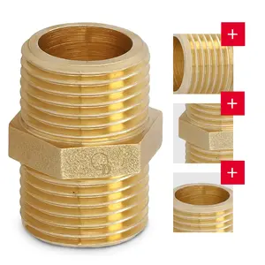 Złączka mosiężna 3/8'' GZ x 3/8'' GZ