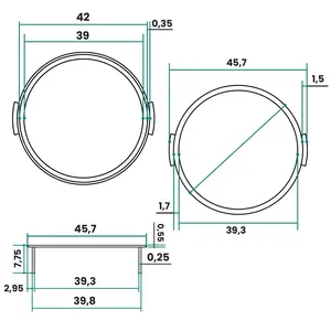 Dno do rury karbowanej 425 mm czarne 3 szt.