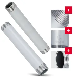 Rura stalowa gwintowana 1'' GZ x 1'' GZ 200 mm