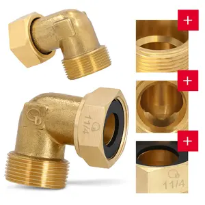Półśrubunek mosiężny kątowy 5/4'' GW x 5/4'' GZ