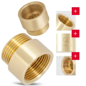 Przedłużka mosiężna 3/4'' GW x 3/4'' GZ x 15 mm