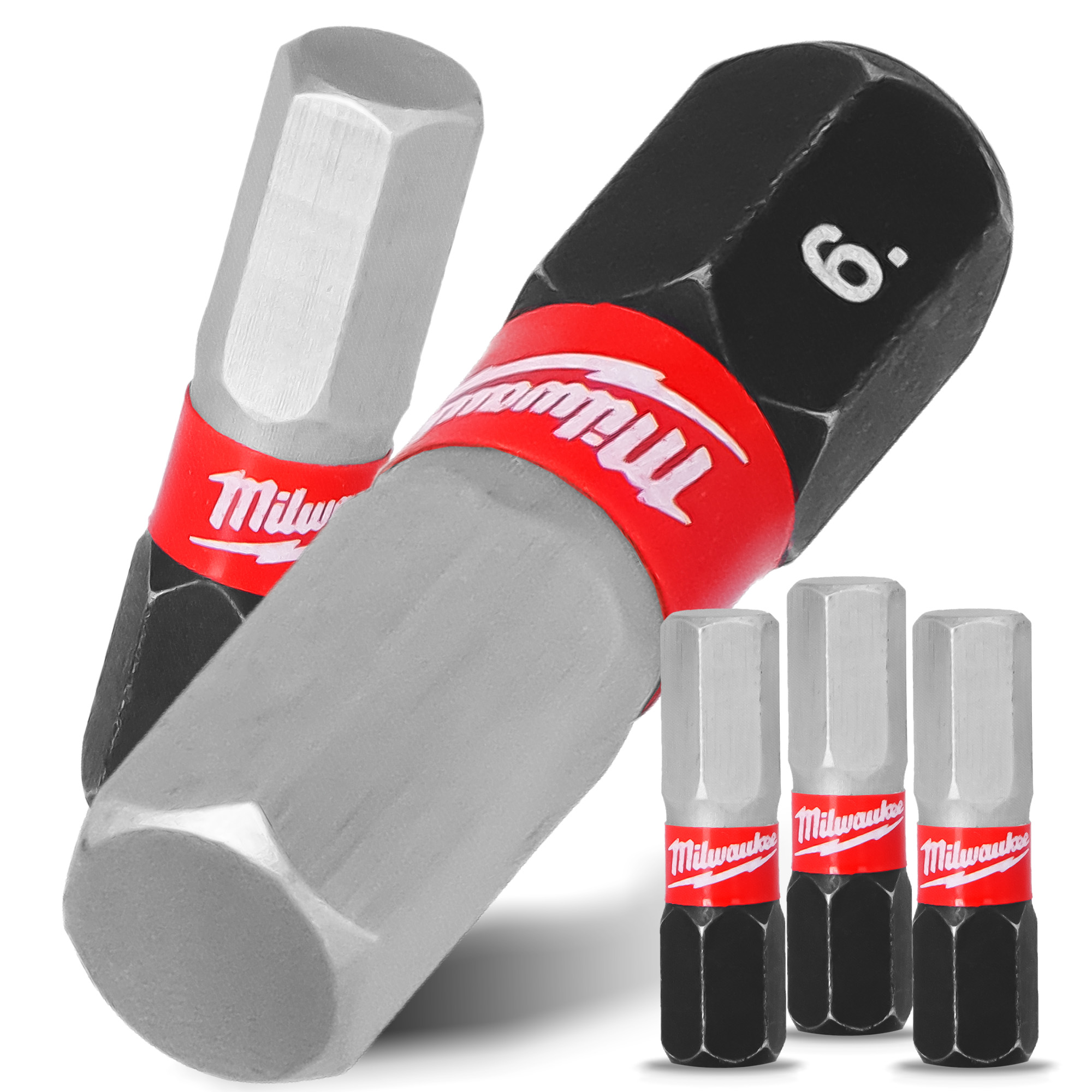 3x Magnetisch Bit HEX6 25mm Pozidriv Stahl Schraubendreher MILWAUKEE Magne
