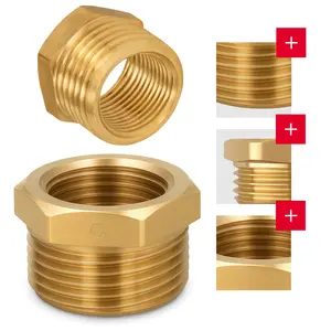Złączka mosiężna 1/4'' GW x 1/2'' GZ