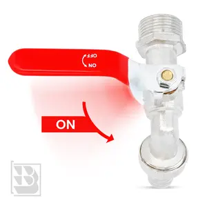 Zawór czerpalny z dławikiem 3/4'' GZ x 3/4'' GZ z przyłączem na wąż 3/4'' GW x 1/2'' W