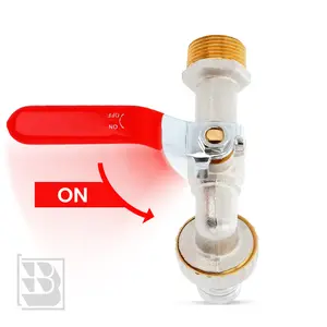 Zawór czerpalny z dławikiem 3/4'' GZ x 1'' GZ i przyłączem na wąż 1'' GW x 3/4'' W