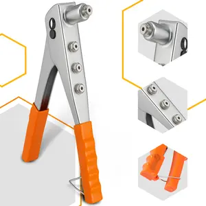 Nitownica ręczna chromowana z 4 końcówkami (2,4 mm - 4,8 mm)