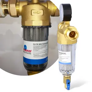 FIltr mechaniczny z płukaniem wstecznym, manometrem i zaworem spustowym DN20 3/4, PN16