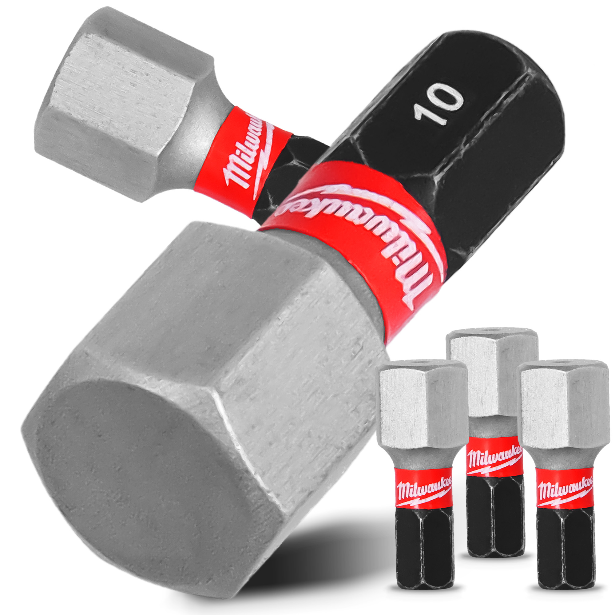3x Magnetisch Bit HEX10 25mm Pozidriv Stahl Schraubendreher MILWAUKEE Magne