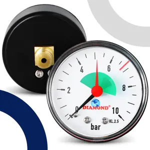 Manometr 63 mm 0 - 10 bar przyłącze 1/4'' tylne
