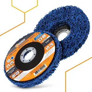 Tarcza ścierna z włókniny 125 mm × 22.23 mm T27 niebieska, średnia twardość