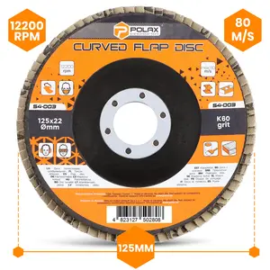 Tarcza ścierna listkowa 125 mm x 22,2 mm P60