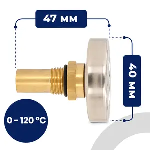 Termometr 40 mm 0 - 120 °C przyłącze 1/4'' tylne