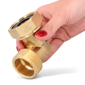 Półśrubunek mosiężny kątowy 5/4'' GW x 5/4'' GZ