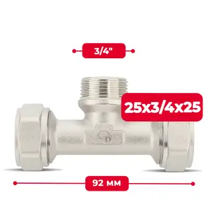 Trójnik PEX skręcany 25x3/4''x25 GZ