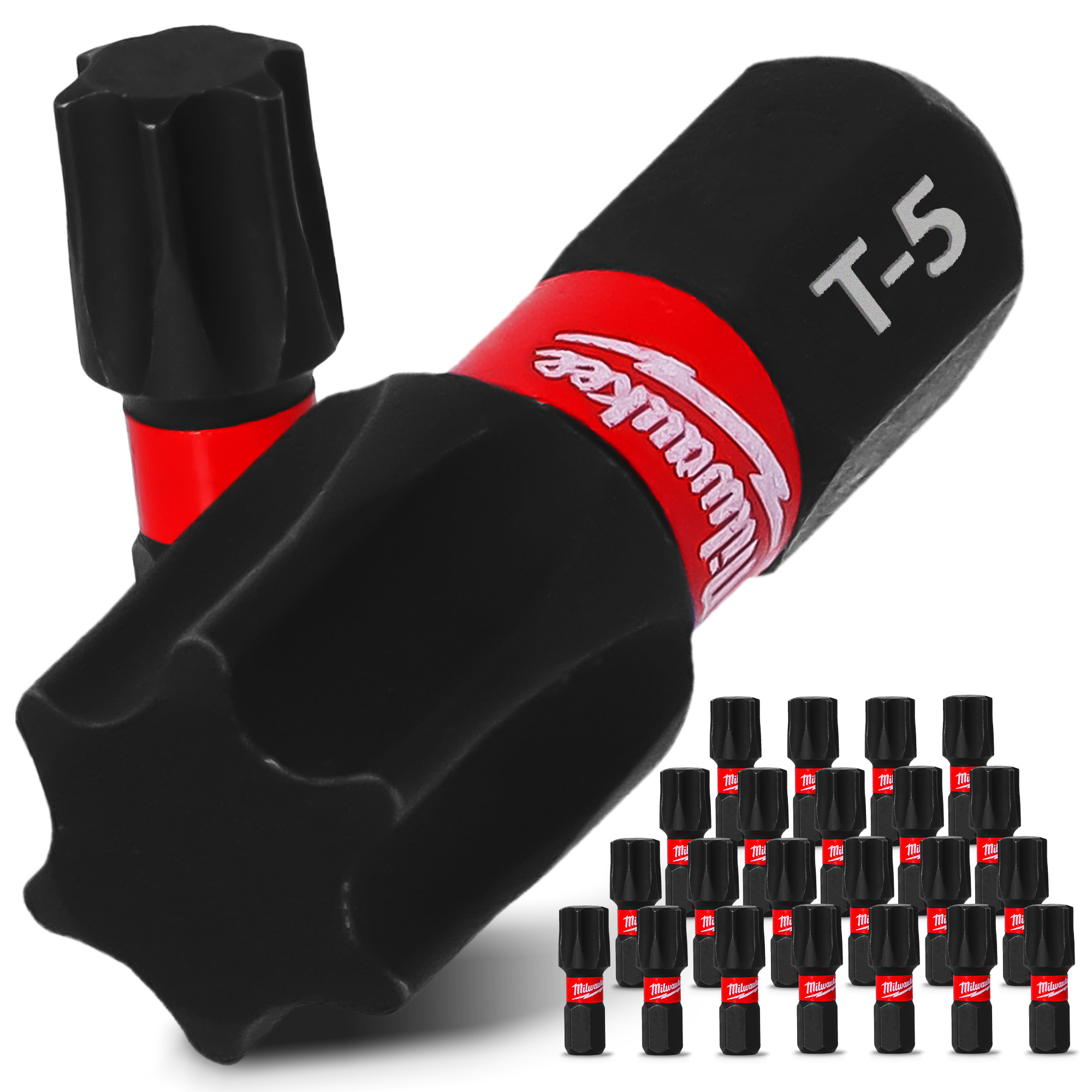 25x Magnetisch Bit TX50 25mm Pozidriv Stahl Schraubendreher MILWAUKEE Magne