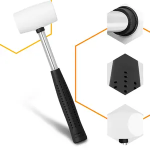 Młotek gumowy z metalowym uchwytem 40mm x 225 g biały